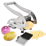 French Fry Cutter, IKOCO Stainless Steel Potato Chipper Cutter with 1/2-Inch Blade, A Strong Suction Rubber Pad, for Potatoes, Carrots, Cucumbers and More