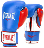 Everlast Men’s Powerlock Hook/Loop Gloves, 16 oz, Blue/Red
