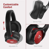 TaoTronics HiFi Stereo Wireless Over Ear Deep Bass Headset w/CVC Noise Canceling Microphone 30 Hour Playtime Comfortable Earpads for Travel Work TV