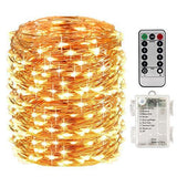 LightsEtc 4 Pack 50 Led String Fairy Lights Battery Operated Waterproof Christmas