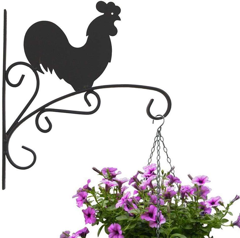 Worth Garden Decorative Outdoor Iron Wall-Mount Plant Hook for Flowers and Plants to add to Your Home - Garden or Patio