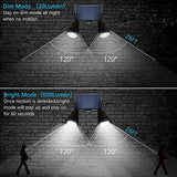 Solar Motion Sensor Light Outdoor, Vandeng Upgraded Double Spotlights 12 LED Dual head Waterproof 360-Degree Rotatable Solar Powered Security Lights for Patio Garden Porch Driveway Pathway Garage