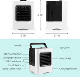 MOSAJIE Personal Space Air Conditioner, Personal Space Air Cooler - 4 in 1 Mini USB Air Conditioner Fan, Purifier, Sterilizer, Humidifier, Desktop Cooling Fan with 3 Speeds for Home Room Office