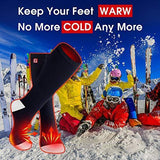 Electric Battery Heated Socks for Women Men,Winter Rechargeable Thermal Heat Socks Kit,Battery Powered Electric Heated Ski Bike Motorcycle Warm Socks Foot Warmer,Winter Sports Outdoor Thermo Socks,M/L