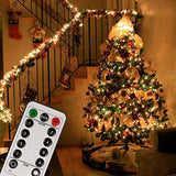 200 LED Indoor String Light with Remote and Timer on 69ft Clear String (8 Modes, Dimmable, Low Voltage Plug, Warm White)