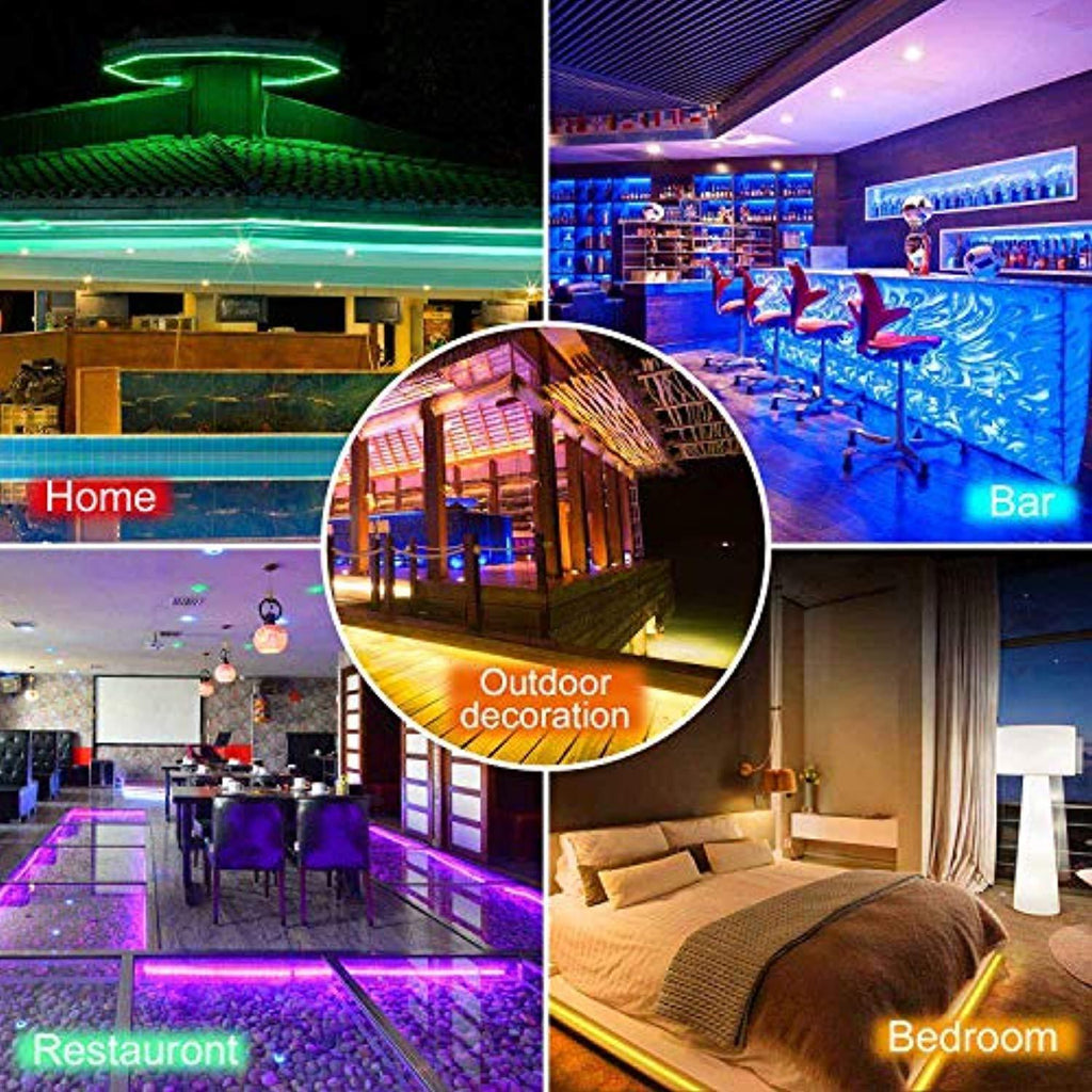 LED Strip Lights, Jayol Upgraded 32.8ft 10m RGB Color Changing Light Strip, Waterproof Flexible Led Strip Light Kit, 5050 SMD 300led with 44 IR Controller (Wireless Remote Controller)