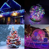 2 Pack Solar String Lights, 33ft 8 Modes Copper Wire Lights, 100 LED Starry Lights, Outdoor String Lights, Waterproof Decorative String Lights for Patio, Garden, Yard, Party, Wedding, Christmas.
