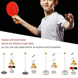 Table Tennis Trainer with Elastic Soft Shaft, Decompression Leisure Sports 2 Table Tennis Paddle 3Ping Pong Balls Stainless Steel Base 1 ，Set Table Tennis Trainer Indoor or Outdoor Play