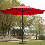 Sunnyglade 11Ft Patio Umbrella Garden Canopy Outdoor Table Market Umbrella with Tilt and Crank (Black and White)