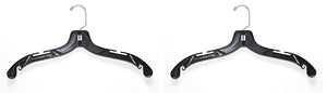 NAHANCO 2500 Plastic Dress Hanger, Heavy Weight, 17", Black (Pack of 100)