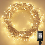 200 LED Indoor String Light with Remote and Timer on 69ft Clear String (8 Modes, Dimmable, Low Voltage Plug, Warm White)