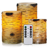 Flickering Flameless Candles with Birch Bark Effect LED Candles 4