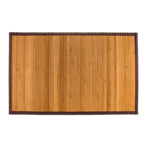 Bamboo (2 Pack) Non Skid Water Resistant Bath Floor Mats Non Slip Shower Bathroom Rugs, 21” x 34”