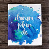 Dream, Plan, Do Watercolor Canvas Art Wall Decor | Small Motivational Posters for Office | Rustic Home Decor for Bedroom, Kitchen, Living Room, and Bathroom | Inspirational Presents for Women and Men