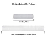 Portable Air Conditioner Exhaust Hose (78" Long) 5 Inch Diameter, Counter-Clockwise Threads | AC Conditioning Unit Tubing | Flexible, Extendable Design | White