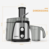 ELEHOT Juicer Machine Juice Extractor 800 Watt Wide Mouth Stainless Steel Dual-Speed Centrifugal Juicer for Fruits and Vegetable