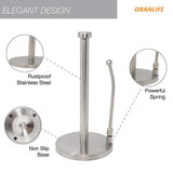 Paper Towel Holders by Oranlife Stainless Steel Vertical Kitchen Tissue Holder Counter Top for Kitchen Dining Room Bathroom