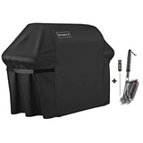 Homitt Gas Grill Cover, 58-inch 3-4 Burner 600D Heavy Duty Waterproof BBQ Cover with Handles and Straps for Most Brands of Grill -Black