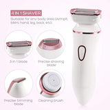 Electric Razor for Women, ETEREAUTY Electric Shaver for legs and Underarms, Cordless Painless Rechargeable Bikini Trimmer Body Hair Removal for Bikini, Wet and Dry Shaver