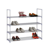 HOME BI 4 Tier Shoe Rack, 20 Pairs Shoes Organizer Closet for Home & Office, Anti-Rust,Easy to Assemble, No Tools Required,35.6”W x 12.0” D x 33.27”H, Black