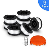 SUERW Line String Trimmer Replacement Spool, [13-Pack] 30ft 0.065" Replacement Autofeed Spool for Black+Decker String Trimmer [12 Replacement Line Spool, 1 Trimmer Cap]