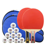 SSHHI Ping Pong Racket, Suitable for Beginners, 2 Pcs Ping Pong Paddle, Flared Handle, Strong/As Shown/C