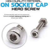 304 Stainless Steel Screw and Nut 535pcs, M2 M3 M4 Hex Socket Head Cap Screws Assortment Set Kit