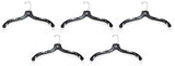 NAHANCO 2500 Plastic Dress Hanger, Heavy Weight, 17", Black (Pack of 100)