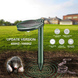 MAXFETCHED Solar Snake Repellent Outdoor with Mini LED Garden Lamp 4 Pack, Sonic Snake Repeller, Pest Control Ultrasonic Repellent for Garden, Yard, Lawn and Farm, Weather Proof