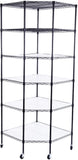SoSo-BanTian1989 72"x28"x28" Commercial 6 Tier Adjustable Wire Metal Shelf Rack (Chrome)