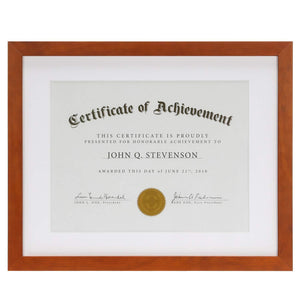 One Wall Upgrade Tempered Glass 11x14 Document Frame Black with 1 Mat for 8.5x11 Documents Certificate Diploma, Wood Picture Photo Frame