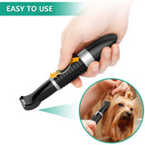 Elfirly Dog Grooming Clippers,Cordless Small Pet Hair Trimmer,Low Noise for Trimming Dog's Hair Around Paws, Eyes, Ears, Face, Rump-Black