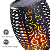 IOO Solar Torch Lights Outdoor Waterproof Dancing Flickering Flames Torches Landscape Decoration Lighting Security Path LED Light for Garden Pathways Yard Patio 4 Pack