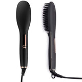 Hair Straightener Brush,Beauty Nymph Anti Scald Brush Ceramic Ionic Hair Straightening Brush