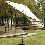 Sunnyglade 9' Solar 24 LED Lighted Patio Umbrella with 8 Ribs/ Tilt Adjustment and Crank Lift System (Red)
