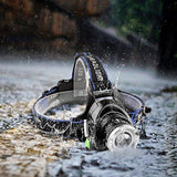 LED Headlamp Flashlight Kit, ANNAN 8000-Lumen Extreme Bright Headlight with Red Safety Light, 4 Modes, Waterproof, Portable Light for Camping, Biking, 2 Rechargeable Lithium Batteries Included