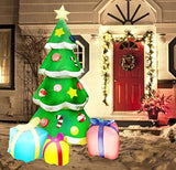 Joiedomi 7 Foot LED Light Up Giant Christmas Tree Inflatable with 3 Gift Wrapped Boxes Perfect for Blow Up Yard Decoration, Indoor Outdoor Yard Garden Christmas Decoration