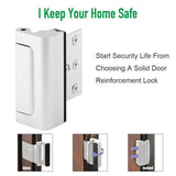 Home Security Door Lock, 2 Pack Upgrade Easy Unlock Childproof Door Reinforcement Lock with 3" Stop Withstand 800 lbs for Inward Swinging Door, Add Extra Lock to Defend Your Home Safe