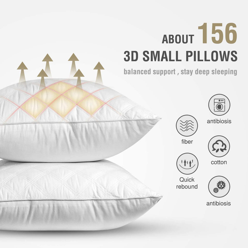 Bed Pillows for Sleeping(2-Pack) Luxury Hotel Collection Gel Pillow Good for Side and Back Sleeper & Hypoallergenic-King Size by SORMAG