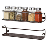 NEX Wall Mount Spice Racks for Kitchen Storage - Set of 4