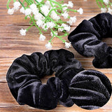 Whaline Macaron Theme Hair Scrunchies, Ice Cream Color Elastic Scrunchy Bobbles Velvet Hair Bands Soft Hair Ties Hair Accessories for Women Kids Girls (12 Colors)