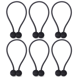NZQXJXZ Curtain Tiebacks Magnetic, Drape Holders Holdbacks Decorative Weave Rope Clips Window Sheer Blackout Panels Home Office, Beige (Pack of 6)