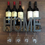 ZGXY Wall Mounted Metal Wine Rack Glass Holder Iron Decorative Wine Cork Storage Rack Gift Easy Install