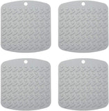 Premium Silicone Pot Holder,Trivets,Hot Mitts,Spoon Rest And Garlic Peeler Non Slip,Heat Resistant Hot Pads,Multipurpose Kitchen Tool. 7x7" Potholders(Set of 6) Non Slip,Dishwasher Safe,Durable.
