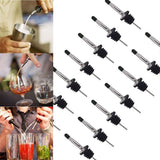 Homder 14Pack Pourer Bottle Spout Free Flow Stainless Steel Pourers for Liquor, Whiskey, Oil Bottle Spouts with Rubber Dust Caps, 100% non-rust, Durable&Professional