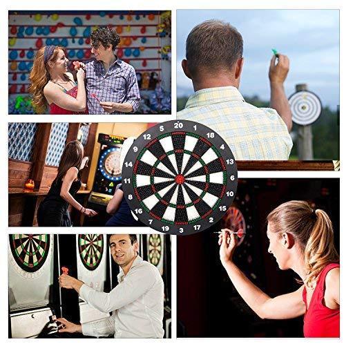 Ylovetoys Dart Board Soft Tip Safety Kids Dart Board Set Boys Toys Gifts, 16.4 inch Rubber Dartboard with 9 Soft Tip Safe Darts Great Game for Office and Family Leisure Sport