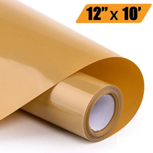 Heat Transfer Vinyl 12" x 10' Feet Rolls, PU HTV Bundle by Somolux for Cricut and Silhouette Cameo Easy to Cut & Weed, DIY Heat Press Design for T-Shirt, Clothes, Hats and Other Textiles (Black)