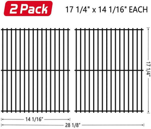 SHINESTAR Grill Grates Replacement for Brinkmann 810-8425-S, Grill King, Nexgrill, Porcelain Steel Cooking Grates- Set of 2