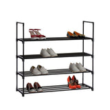 HOME BI 4 Tier Shoe Rack, 20 Pairs Shoes Organizer Closet for Home & Office, Anti-Rust,Easy to Assemble, No Tools Required,35.6”W x 12.0” D x 33.27”H, Black