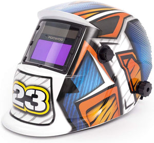 Large Viewing Screen 3.9"X2.4" True Color Solar Power Auto Darkening Welding Helmet, 4 Arc Sensor Wide Shade 4/5-9/9-13 for TIG MIG Arc Weld Grinding Welder Mask Robot Design